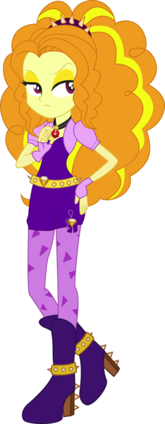 Size: 4314x11058 | Tagged: safe, artist:illumnious, derpibooru import, adagio dazzle, equestria girls, rainbow rocks, absurd resolution, adobe illustrator, amulet, boots, clothes, diamonds, fingerless gloves, gloves, hand on hip, high heel boots, inkscape, music notes, necklace, not impressed, ponyscape, raised eyebrow, shoes, simple background, solo, spikes, transparent background, vector