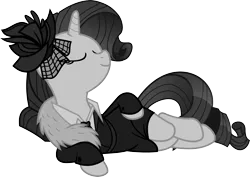 Size: 2560x1808 | Tagged: artist:alterhouse, derpibooru import, female, monochrome, rarity, rarity investigates, safe, solo