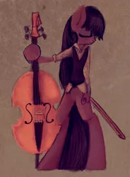 Size: 1322x1800 | Tagged: safe, artist:jubilannt, derpibooru import, octavia melody, pony, bipedal, cello, clothes, musical instrument, solo