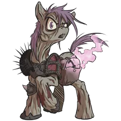 Size: 800x800 | Tagged: artist:kalemon, derpibooru import, fallout equestria, ghoul, oc, raider, semi-grimdark, solo, unofficial characters only