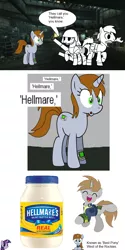 Size: 600x1200 | Tagged: safe, derpibooru import, twilight sparkle, oc, oc:littlepip, earth pony, pony, unicorn, fallout equestria, fanfic, clothes, faic, fallout, fanfic art, female, horn, male, mare, mayonnaise, pipbuck, stallion, twiface, vault suit