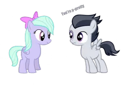 Size: 930x651 | Tagged: age regression, artist:lunaticdawn, artist:pegasus-drake, artist:sofunnyguy, derpibooru import, female, filly, flitter, flitterumble, male, rumble, safe, scrunchy face, shipping, simple background, straight, transparent background, vector, younger