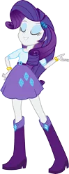 Size: 1987x5000 | Tagged: safe, artist:missbeigepony, derpibooru import, rarity, equestria girls, absurd resolution, boots, bracelet, clothes, eyes closed, fabulous, high heel boots, jewelry, simple background, skirt, smiling, solo, transparent background, vector, wristband