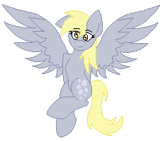 Size: 230x200 | Tagged: safe, artist:blairchan231, derpibooru import, derpy hooves, pegasus, pony, female, mare, pixel art, solo