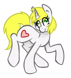 Size: 711x784 | Tagged: safe, derpibooru import, oc, oc:dizzy down, unofficial characters only, pony, unicorn, derp, dizzy, frown, raised hoof, raised leg, silly, silly pony, solo, swirly eyes, wobbly