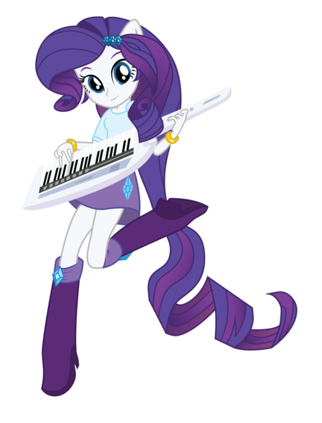 Size: 3200x4200 | Tagged: safe, artist:whiteroze30, derpibooru import, rarity, equestria girls, player piano, rainbow rocks, absurd resolution, boots, bracelet, clothes, high heel boots, jewelry, keytar, musical instrument, playing, ponied up, pony ears, ponytail, simple background, skirt, solo, transformation, transparent background, vector, wristband