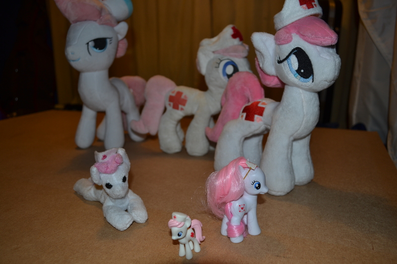 Size: 4608x3072 | Tagged: artist:hampshirebrony, blind bag, brushable, collection, derpibooru import, irl, multeity, nurse redheart, photo, plushie, safe, toy