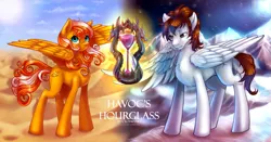 Size: 1649x865 | Tagged: artist:limreiart, derpibooru import, fanfic art, hourglass, oc, safe, unofficial characters only