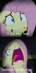 Size: 1024x2048 | Tagged: derpibooru import, descriptive noise, faic, flutterface, flutterscream, fluttershy, i had an accident, meme, reference, safe, scare master, screencap, solo, spongebob squarepants