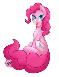Size: 1000x1300 | Tagged: safe, artist:missrenakitsune, derpibooru import, pinkie pie, simple background, solo, tongue out, transparent background