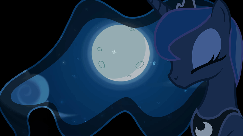 Size: 1920x1080 | Tagged: artist:anima-dos, artist:duo cartoonist, artist:lionheartcartoon, children of the night, derpibooru import, eyes closed, moon, princess luna, safe, solo, wallpaper, youtube link