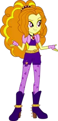 Size: 3945x8192 | Tagged: safe, artist:mewtwo-ex, derpibooru import, edit, vector edit, adagio dazzle, equestria girls, rainbow rocks, absurd resolution, amulet, belly button, boots, clothes, diamonds, fingerless gloves, gloves, high heel boots, midriff, music notes, necklace, shoes, simple background, solo, spikes, transparent background, vector