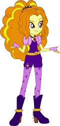 Size: 3945x8192 | Tagged: safe, artist:mewtwo-ex, derpibooru import, adagio dazzle, equestria girls, rainbow rocks, absurd resolution, amulet, belt, boots, clothes, diamonds, fingerless gloves, gloves, music notes, necklace, shoes, simple background, solo, spikes, transparent background, vector