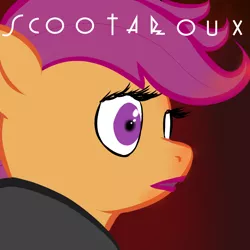 Size: 1200x1200 | Tagged: album parody, artist:evilgnome555, derpibooru import, safe, scootaloo, solo