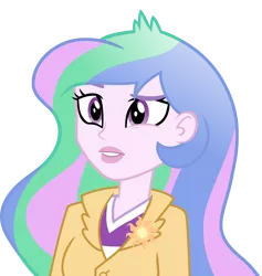 Size: 4000x4214 | Tagged: safe, artist:luckreza8, derpibooru import, princess celestia, equestria girls, friendship games, absurd resolution, eye twitch, lipstick, principal celestia, simple background, solo, transparent background, vector