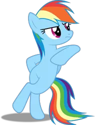 Size: 3037x4000 | Tagged: safe, artist:dashiesparkle, derpibooru import, rainbow dash, pegasus, pony, rarity investigates, .svg available, absurd resolution, bipedal, crossed hooves, female, mare, ponyscape, simple background, solo, standing, transparent background, unamused, vector