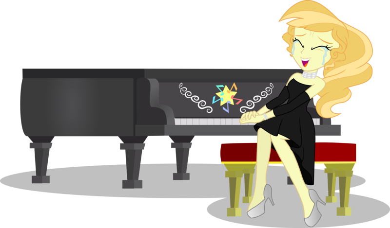Size: 5117x3000 | Tagged: safe, artist:theshadowstone, derpibooru import, coloratura, equestria girls, the mane attraction, absurd resolution, choker, clothes, dress, equestria girls-ified, eyes closed, high heels, humanized, necklace, open mouth, piano, scene interpretation, simple background, singing, smiling, solo, speculation, tears of joy, the magic inside, transparent background, vector, wrong hair color