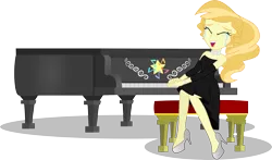 Size: 5117x3000 | Tagged: safe, artist:theshadowstone, derpibooru import, coloratura, equestria girls, the mane attraction, absurd resolution, choker, clothes, dress, equestria girls-ified, eyes closed, high heels, humanized, necklace, open mouth, piano, scene interpretation, simple background, singing, smiling, solo, speculation, tears of joy, the magic inside, transparent background, vector, wrong hair color