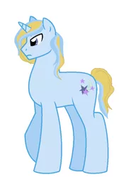 Size: 573x855 | Tagged: artist:animegirl20027, derpibooru import, oc, oc:blue star, offspring, parent:prince blueblood, parents:bluetrix, parent:trixie, safe, simple background, solo, unofficial characters only, white background