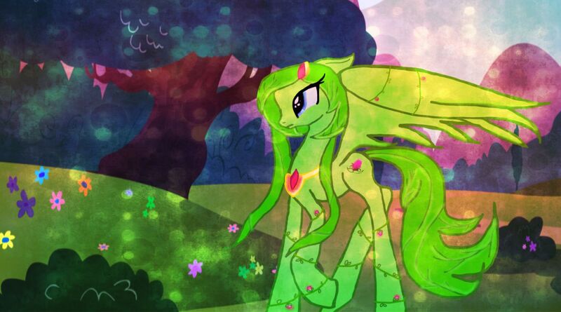 Size: 1380x768 | Tagged: safe, artist:mileskiller70, derpibooru import, ponified, pony, cosmo the seedrian, female, mare, solo, sonic the hedgehog (series)