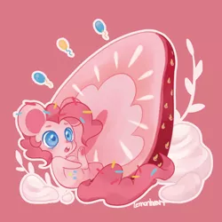 Size: 500x500 | Tagged: artist:lemonheart, derpibooru import, mouse, mousified, pinkie mouse, pinkie pie, safe, solo, species swap, sprinkles, strawberry