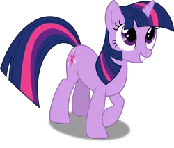 Size: 3522x3000 | Tagged: safe, artist:dashiesparkle, artist:hawk9mm, derpibooru import, twilight sparkle, unicorn, stare master, .svg available, cute, looking up, ponyscape, raised hoof, simple background, smiling, solo, transparent background, twiabetes, unicorn twilight, vector