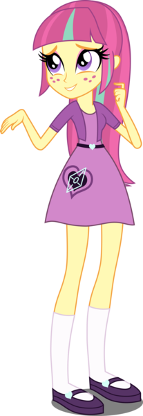 Size: 2000x5798 | Tagged: safe, artist:xebck, derpibooru import, sour sweet, equestria girls, friendship games, absurd resolution, accessory swap, alternate hairstyle, alternate universe, clothes, clothes swap, cute, freckles, good side, long hair, loose hair, mary janes, simple background, skirt, solo, sourbetes, transparent background, vector