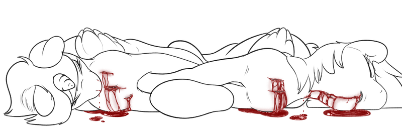 Size: 1280x440 | Tagged: grimdark, artist:amazin-a, banned from derpibooru, deleted from derpibooru, derpibooru import, rainbow dash, twilight sparkle, blood, corpse, dead, death, image, png, slit throat, stabbing