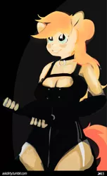 Size: 2023x3326 | Tagged: suggestive, artist:dirtyscoundrel, derpibooru import, oc, unofficial characters only, anthro, earth pony, askdirty, bdsm, collar, dominatrix, sunny