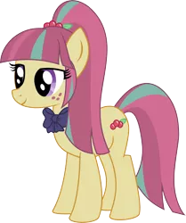 Size: 3426x4096 | Tagged: safe, artist:lunarina, derpibooru import, sour sweet, ponified, equestria girls, friendship games, absurd resolution, bowtie, cute, equestria girls ponified, freckles, simple background, solo, sourbetes, transparent background, vector