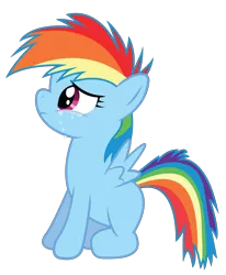 Size: 3101x3763 | Tagged: artist:bigccv, crying, derpibooru import, filly, filly rainbow dash, rainbow dash, safe, simple background, solo, transparent background, vector