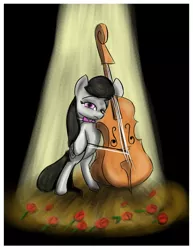 Size: 1200x1553 | Tagged: artist:gunslingerpen, cello, comic, comic:allegrezza, derpibooru import, musical instrument, octavia melody, rose, safe, solo