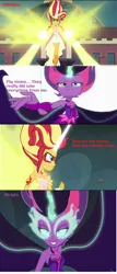Size: 1272x2976 | Tagged: safe, derpibooru import, screencap, sci-twi, sunset shimmer, twilight sparkle, equestria girls, friendship games, avengers, avengers: age of ultron, daydream shimmer, midnight sparkle, parody, screencap comic, ultron, vision