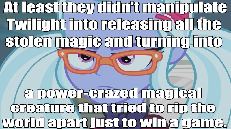 Size: 1597x895 | Tagged: safe, derpibooru import, screencap, sugarcoat, equestria girls, friendship games, brutal honesty, dialogue, image macro, meme, meta, text