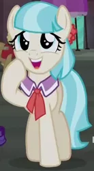 Size: 265x480 | Tagged: cocobetes, coco pommel, cute, derpibooru import, happy, made in manehattan, open mouth, safe, screencap, smiling, solo