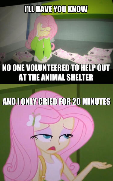 Size: 1000x1600 | Tagged: safe, derpibooru import, screencap, fluttershy, equestria girls, crying, image macro, meme, no weenies allowed, spongebob squarepants