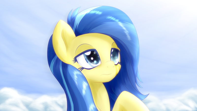 Size: 3840x2160 | Tagged: artist:an-m, cloud, cloudy, crying, derpibooru import, safe, solo, sunshower