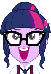 Size: 5135x7481 | Tagged: safe, artist:luckreza8, derpibooru import, sci-twi, twilight sparkle, equestria girls, friendship games, .svg available, absurd resolution, adorkable, clothes, crystal prep academy, crystal prep academy uniform, crystal prep shadowbolts, cute, dork, glasses, happy, inkscape, looking up, open mouth, school uniform, simple background, singing, solo, transparent background, twiabetes, vector, what more is out there