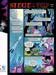 Size: 720x960 | Tagged: safe, artist:andypriceart, derpibooru import, idw, king sombra, radiant hope, breezie, crystal pony, parasprite, pony, unicorn, siege of the crystal empire, spoiler:comic, spoiler:comic35, colt, comic, crystal castle, crystal empire, female, filly, foal, idw advertisement, male, mouth hold, official comic, playing, preview, stick