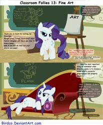 Size: 2500x3028 | Tagged: artist:birdco, classroom follies, comic, couch, derpibooru import, draw me like one of your french girls, princess luna, rarity, safe, spike