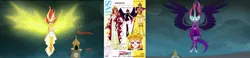 Size: 2454x574 | Tagged: safe, derpibooru import, sci-twi, sunset shimmer, twilight sparkle, equestria girls, friendship games, chaos galaxia, clothes, comparison, daydream shimmer, dress, midnight sparkle, redemption, sailor galaxia, sailor moon, sailor stars, skirt, winged human, winged serenity, wings