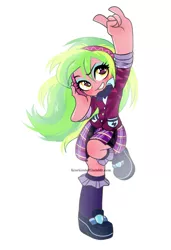 Size: 600x879 | Tagged: safe, artist:licora, derpibooru import, lemon zest, equestria girls, friendship games, cute, dancing, solo