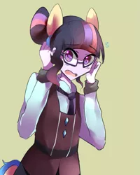 Size: 599x750 | Tagged: safe, artist:myomel, derpibooru import, sci-twi, twilight sparkle, equestria girls, friendship games, pony ears, solo