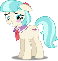 Size: 3814x4000 | Tagged: absurd resolution, artist:dashiesparkle, artist:lahirien, blushing, cocobetes, coco pommel, cute, derpibooru import, made in manehattan, ponyscape, safe, simple background, solo, .svg available, transparent background, vector