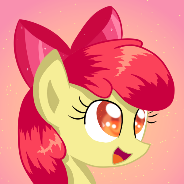 Size: 1000x1000 | Tagged: apple bloom, artist:lortstreet54, derpibooru import, happy, safe, solo