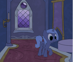 Size: 920x785 | Tagged: safe, artist:inkygarden, derpibooru import, princess luna, alicorn, ghost, pony, 2spooky, :o, animated, bipedal, candle, cute, daaaaaaaaaaaw, filly, foal, frame by frame, hnnng, lunabetes, mouth hold, nightmare retardant, solo, spooky, tablecloth, woona, younger