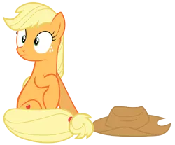 Size: 7000x5800 | Tagged: absurd resolution, applejack, artist:tardifice, derpibooru import, raised hoof, safe, simple background, sitting, solo, transparent background, vector, wide eyes