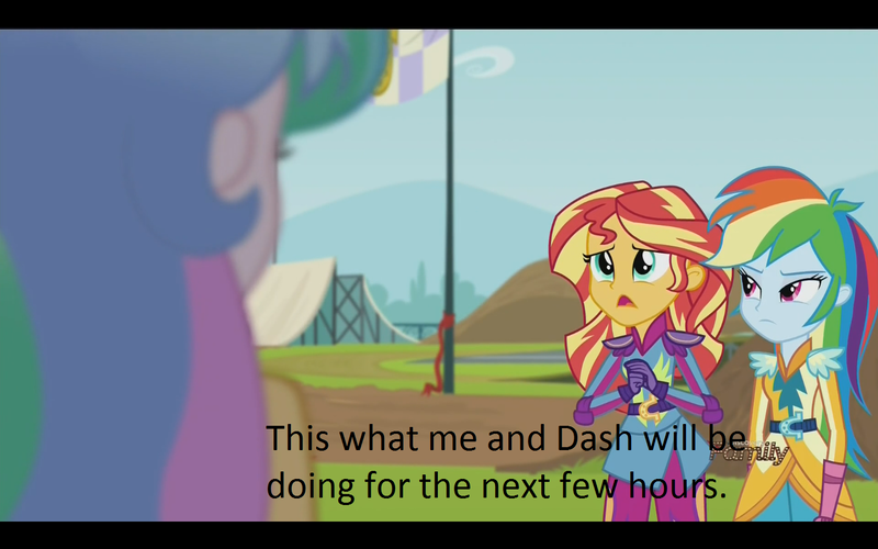 Size: 1440x900 | Tagged: suggestive, derpibooru import, edit, edited screencap, screencap, princess celestia, rainbow dash, sunset shimmer, equestria girls, friendship games, caption, image macro, implied fisting, meme, principal celestia