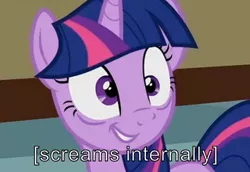 Size: 500x344 | Tagged: derp, derpibooru import, descriptive noise, double dubs, dubs, get, index get, meme, reaction image, safe, screams internally, triple dubs, twilight sparkle, x internally