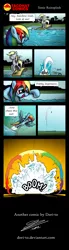 Size: 1030x3726 | Tagged: safe, artist:dori-to, derpibooru import, derpy hooves, rainbow dash, pegasus, pony, comic, diving, female, mare, sonic rainboom, splash, swimming pool